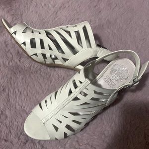 Vince Camuto cream heel sandals